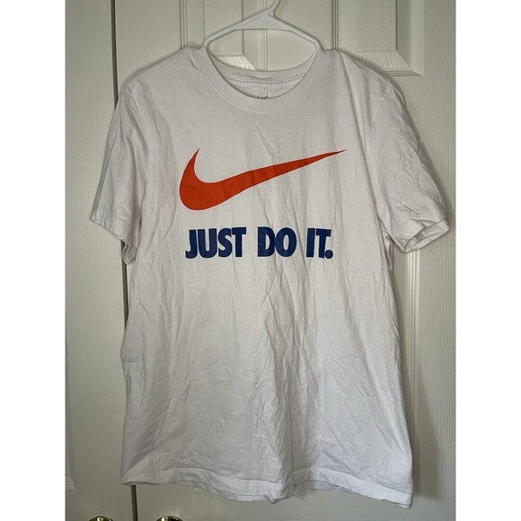 Nike Men's Active Wear Just Do It Swoosh Graphic Athletic Gym T-Shirt Large - Picture 1 of 4